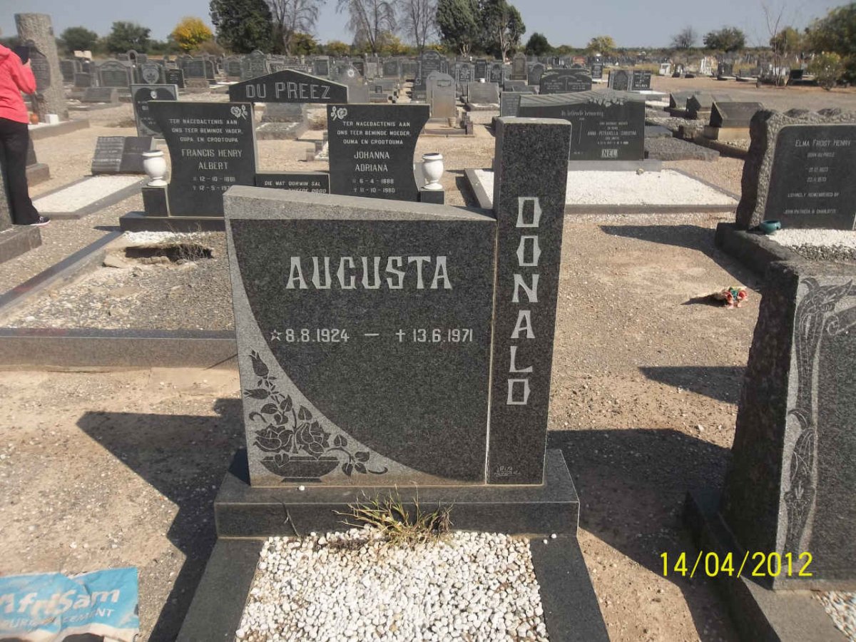 DONALD Augusta 1924-1971