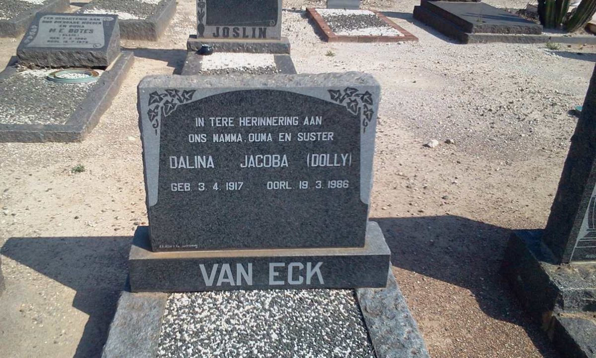 ECK Dalina Jacoba, van 1917-1986