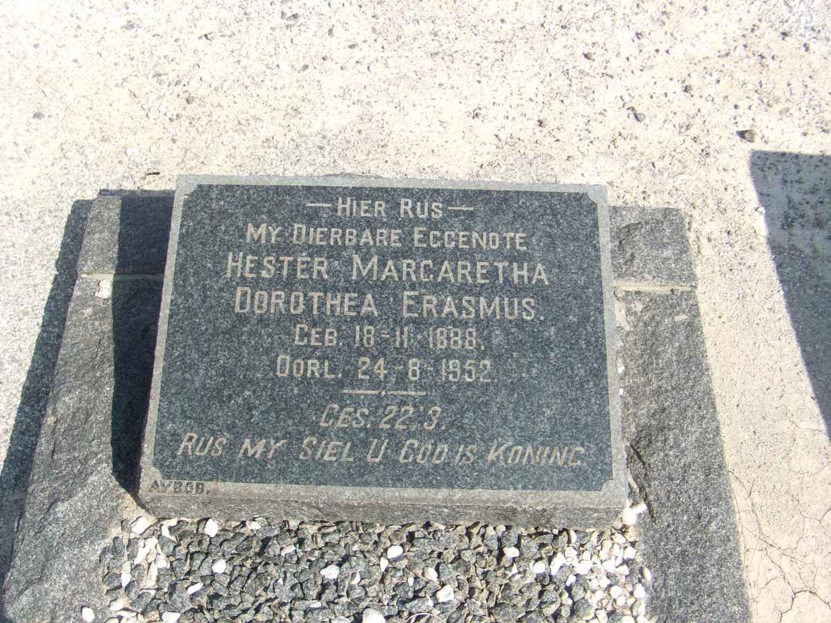 ERASMUS Hester Margaretha Dorothea 1888-1952