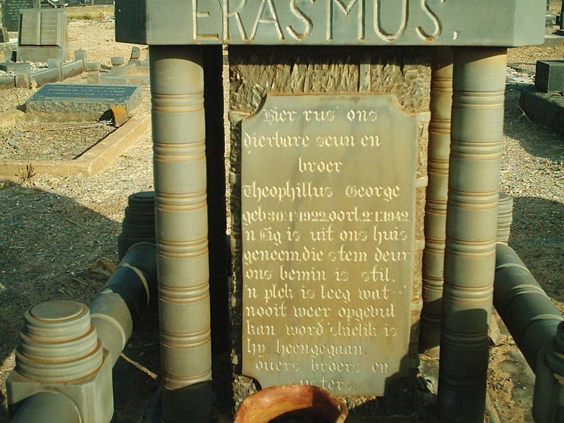 ERASMUS Theophillus George 1922-1942