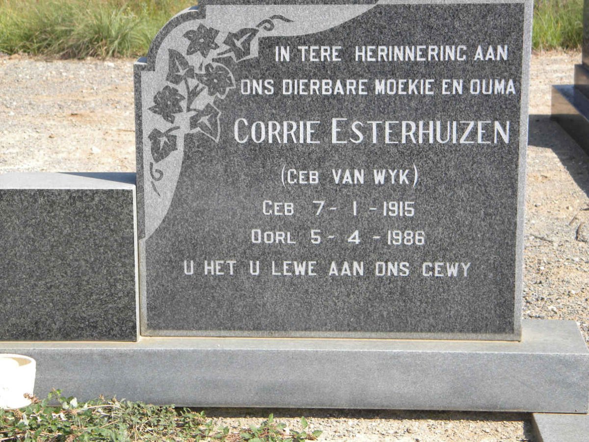 ESTERHUIZEN Corrie nee VAN WYK 1915-1986