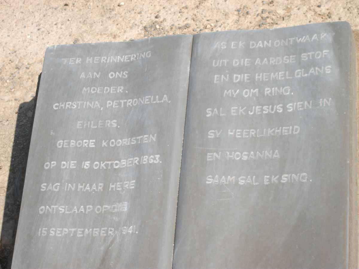 EHLERS Chrstina Petronella nee KOORISTEN 1863-1941