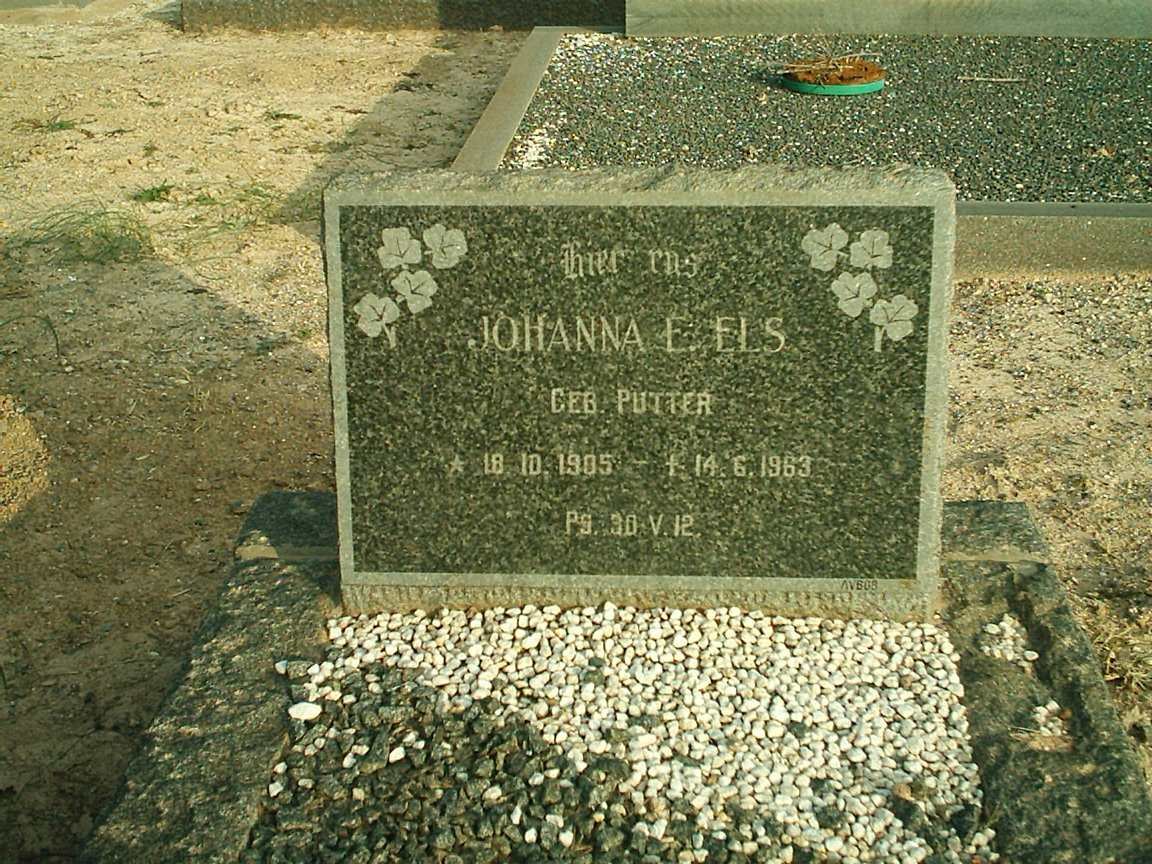 ELS Johanna E. nee PUTTER 1905-1963
