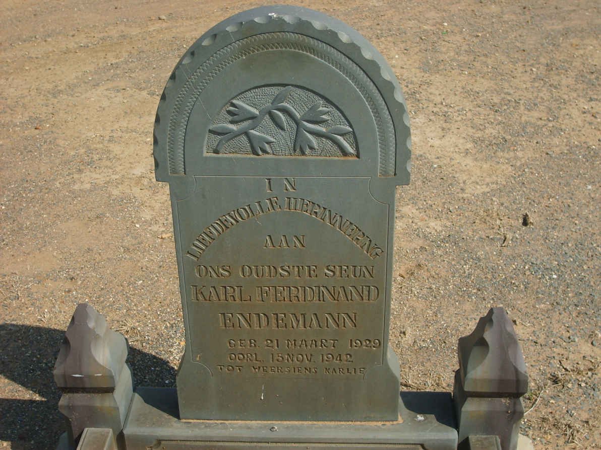 ENDEMANN Karl Ferdinand 1929-1942