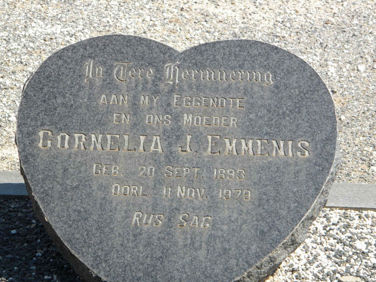 EMMENIS Cornelia J. 1893-1979