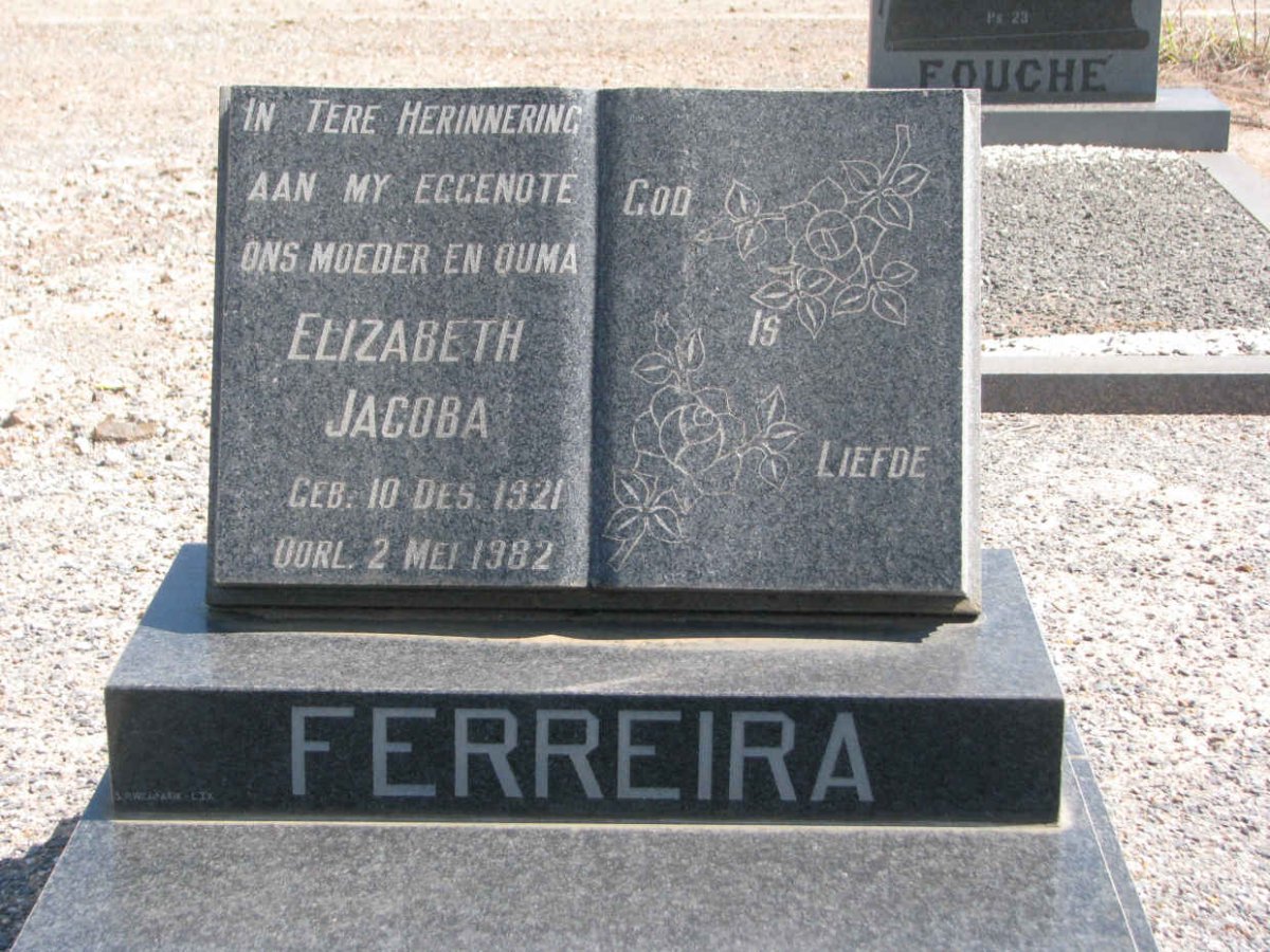 FERREIRA Elizabeth Jacoba 1921-1982