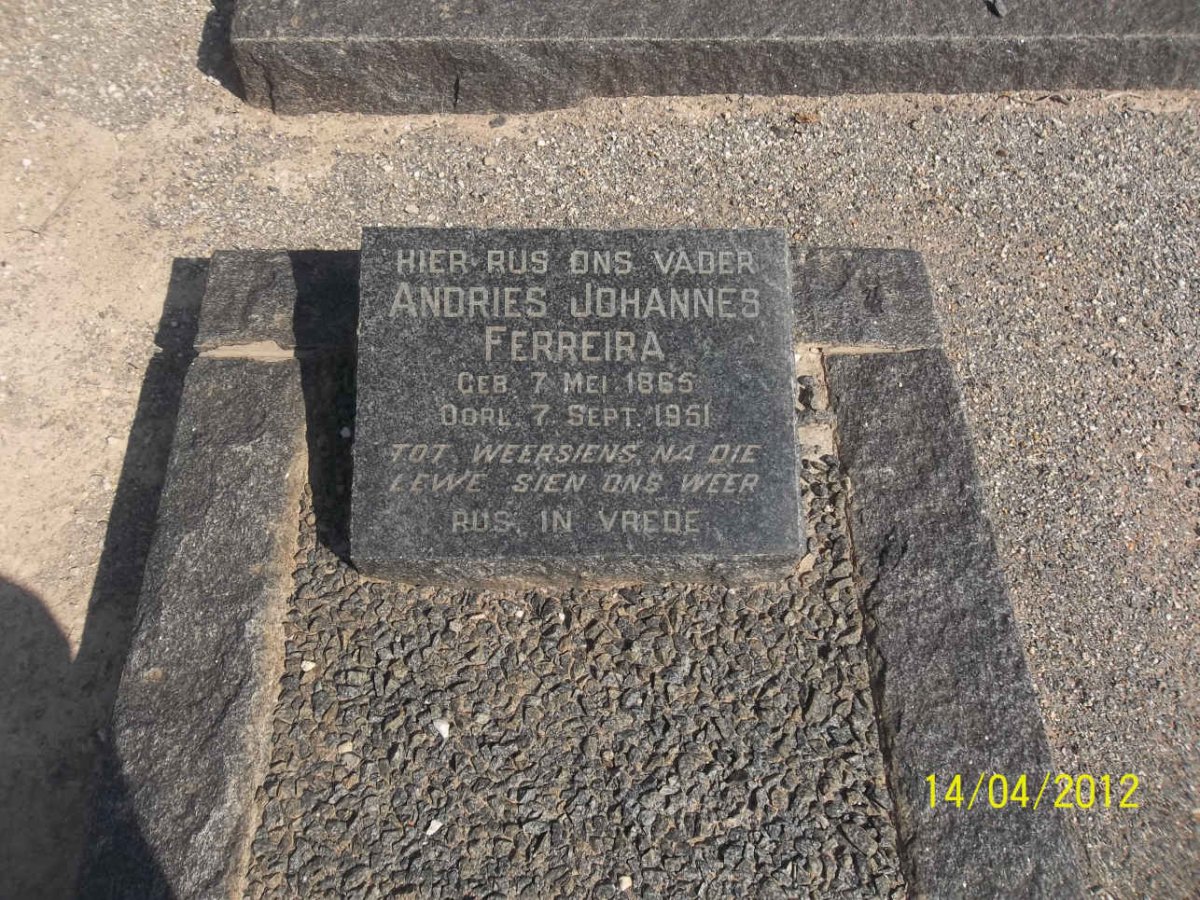 FERREIRA Andries Johannes 1865-1951