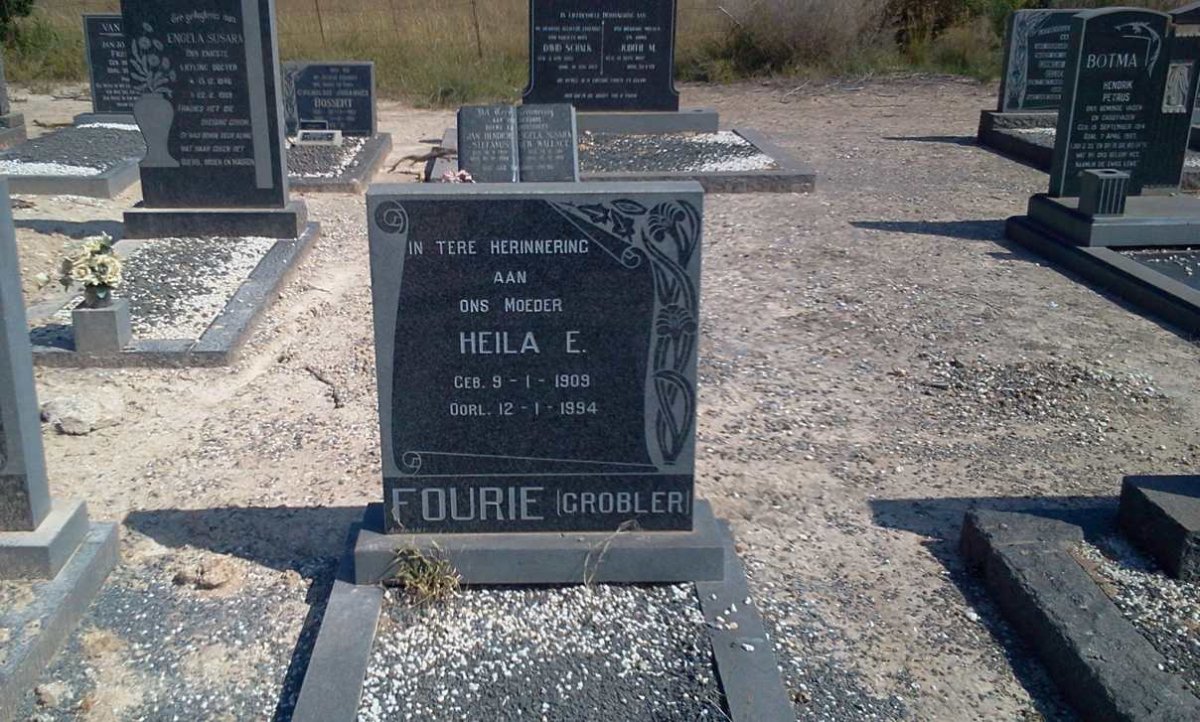 FOURIE Heila E. nee GROBLER 1909-1994