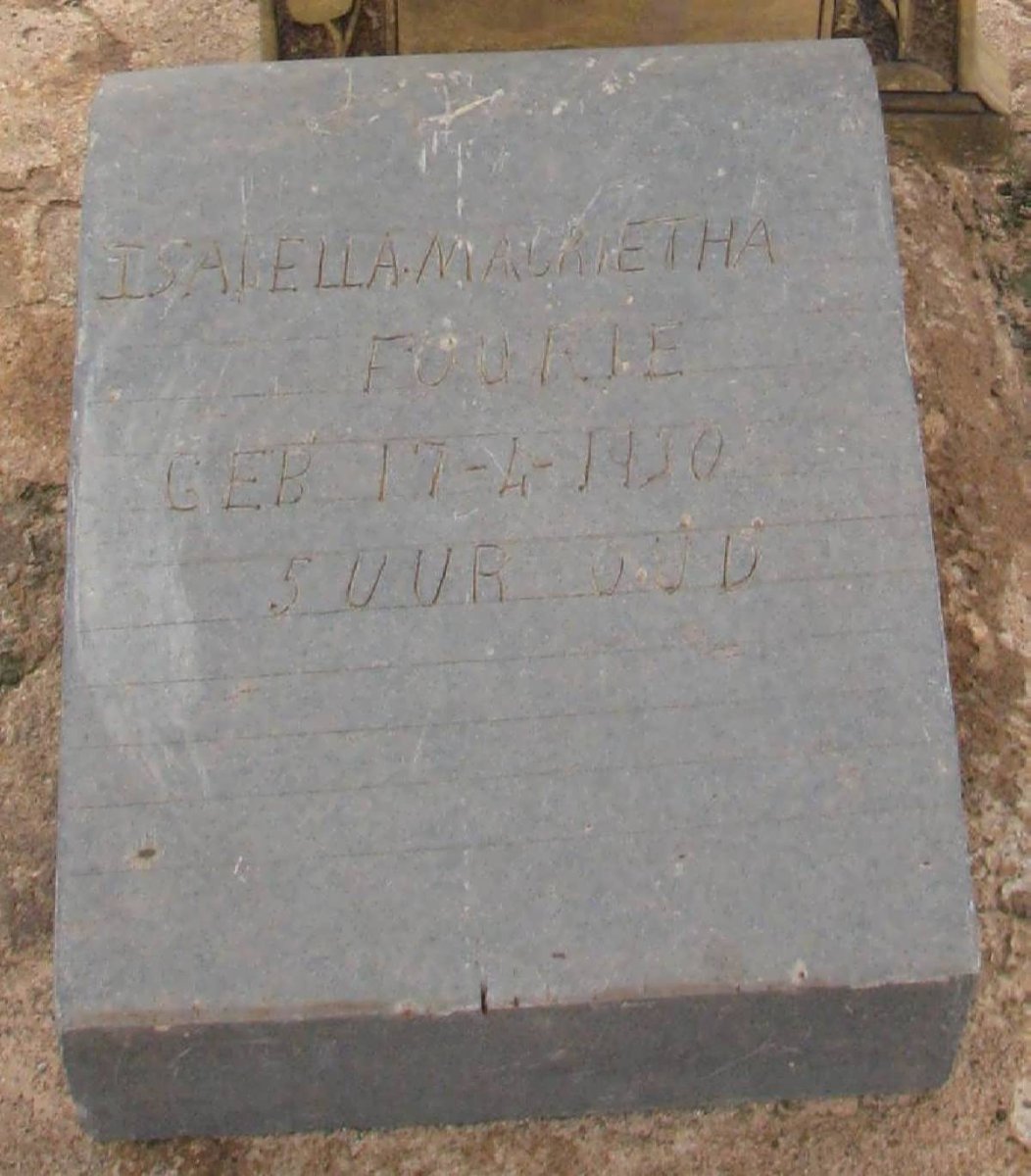 FOURIE Isabella Magrietha 1930-1930