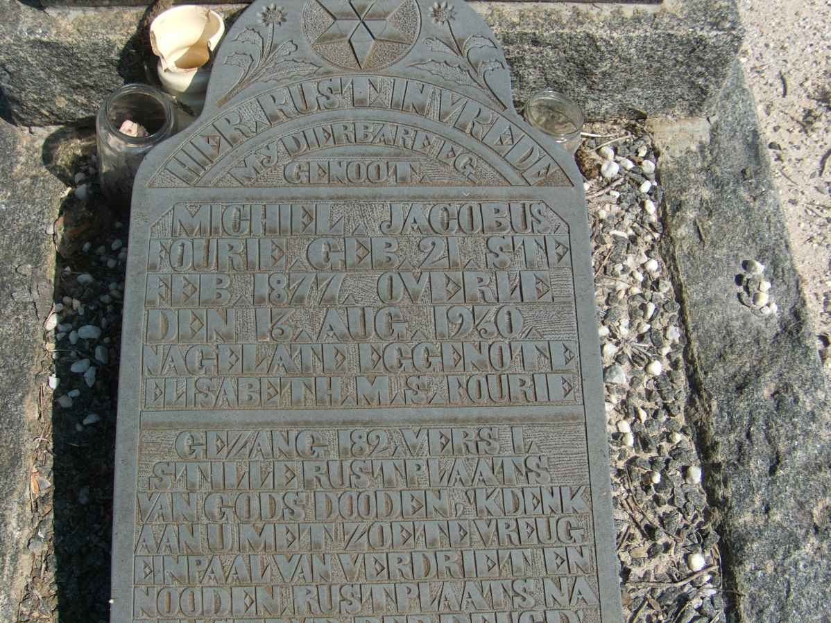 FOURIE Michiel Jacobus 1877-1930