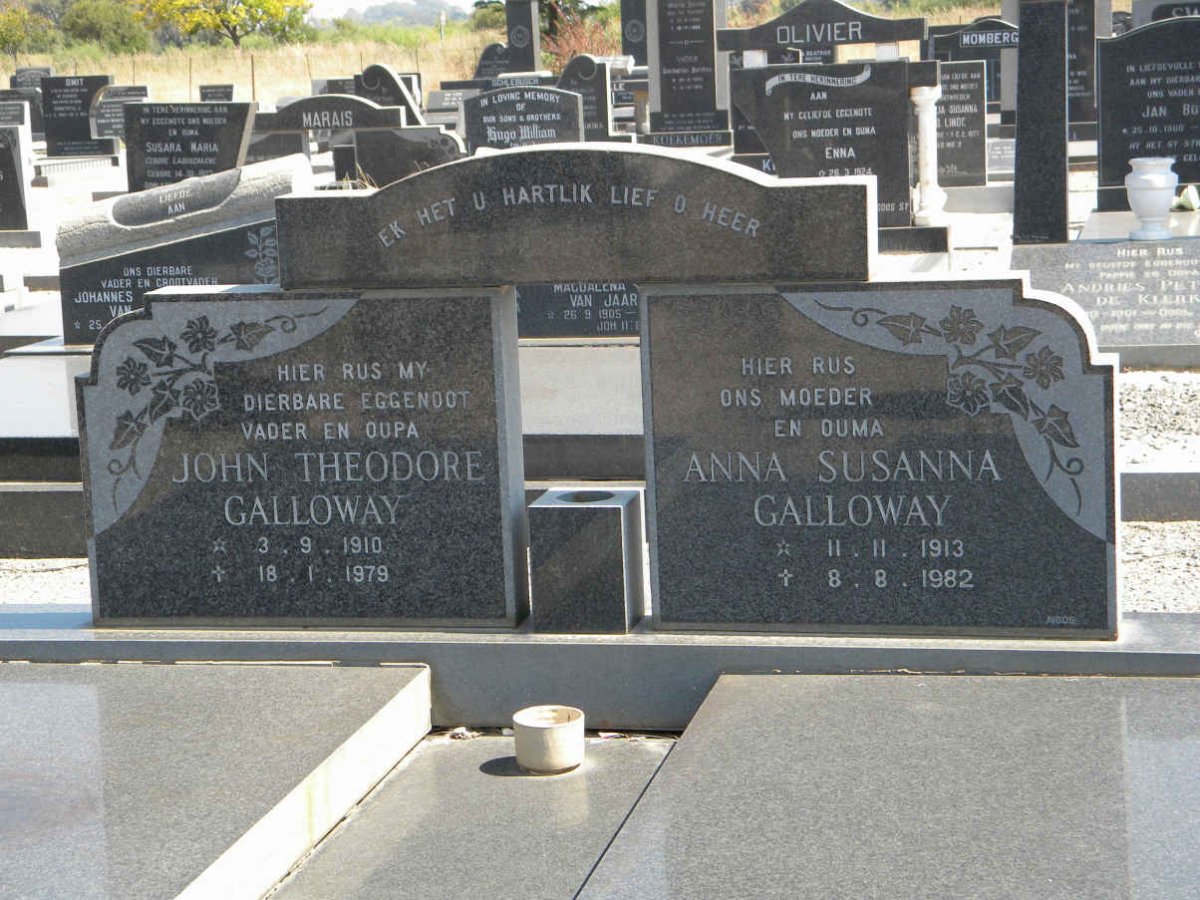 GALLOWAY John Theodore 1910-1979 &amp; Anna Susanna 1913-1982