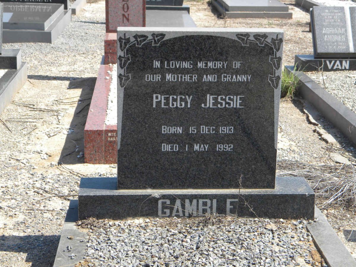 GAMBLE Peggy Jessie 1913-1992