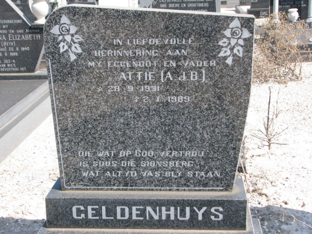 GELDENHUYS A.J.B. 1931-1989