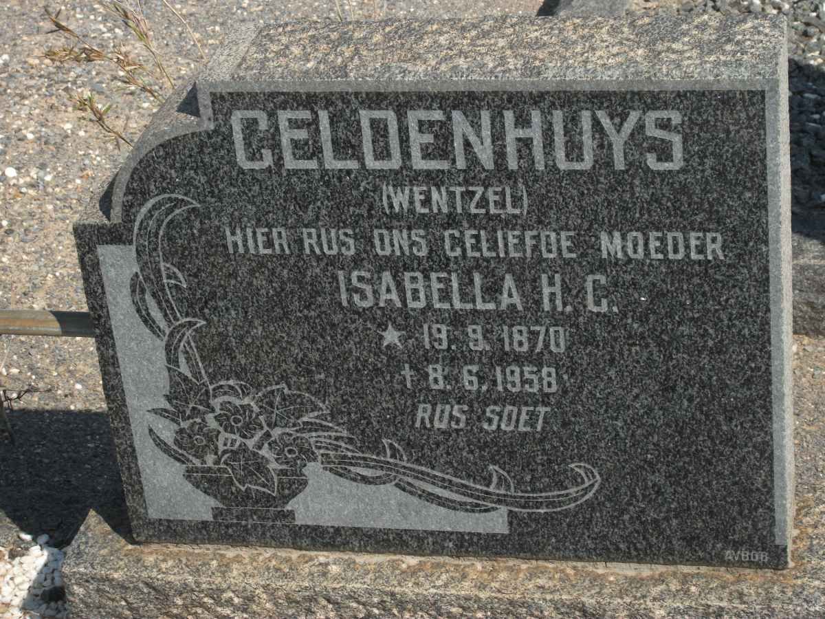 GELDENHUYS Isabella H.G. nee WENTZEL 1870-1958