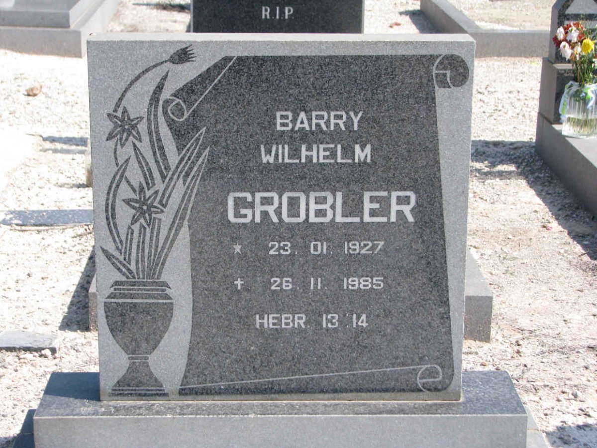 GROBLER Barry Wilhelm 1927-1985