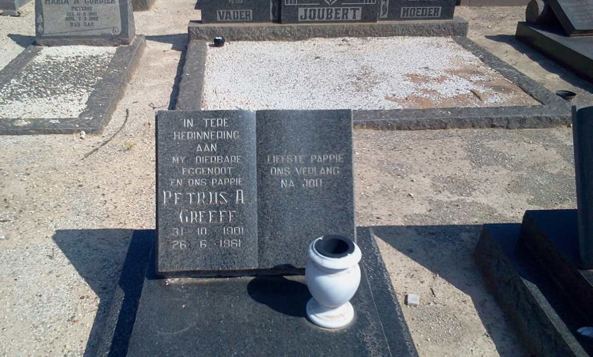 GREEFF Petrus A.1901-1961