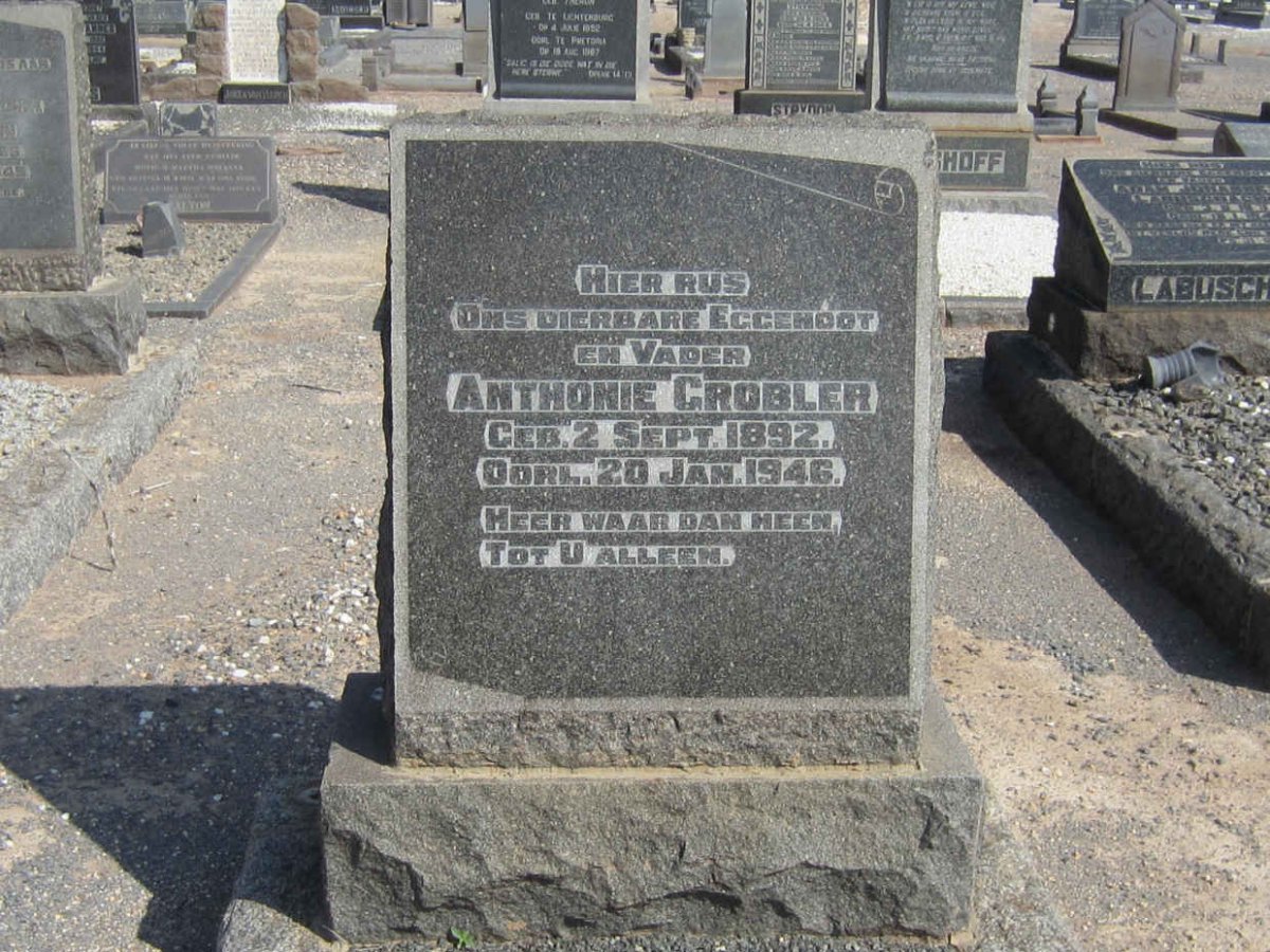 GROBLER Anthonie 1892-1946