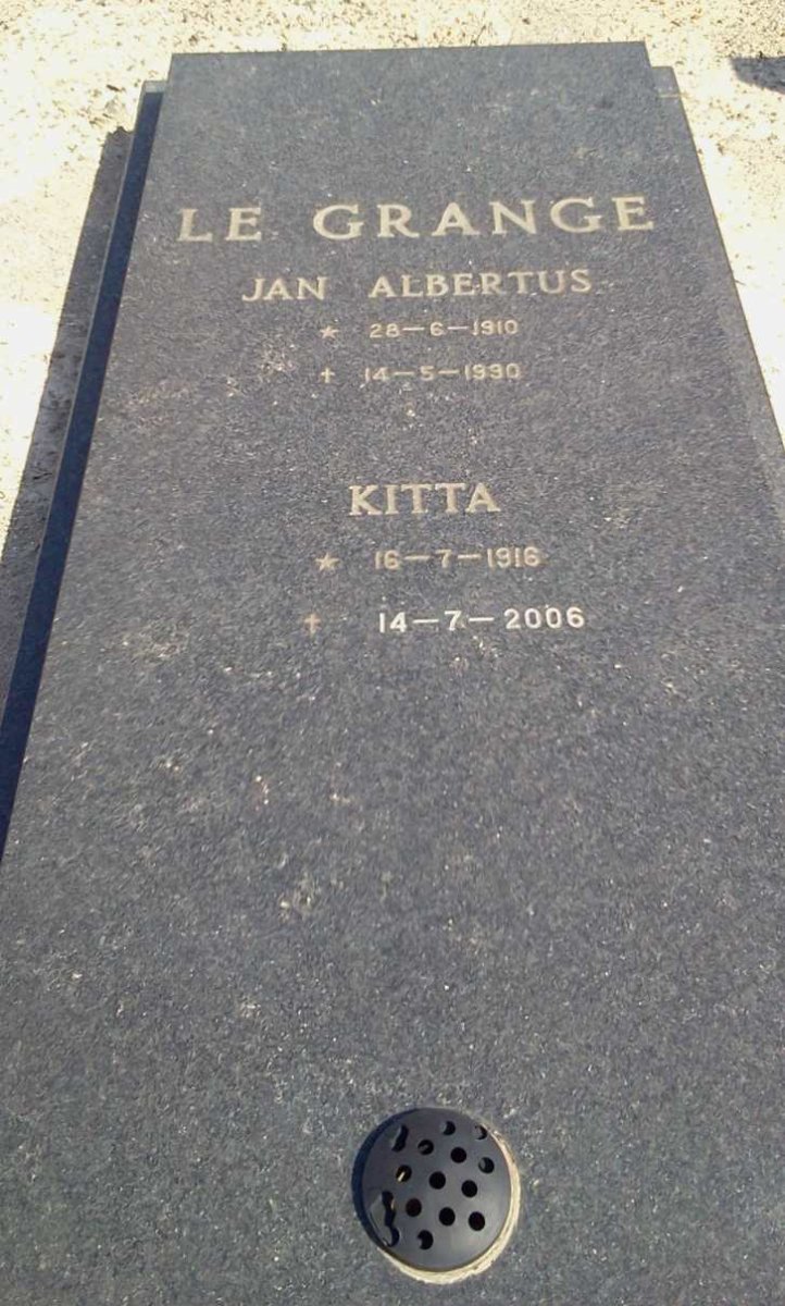GRANGE Jan Albertus, le 1910-1990 &amp; Kitta 1916-2006