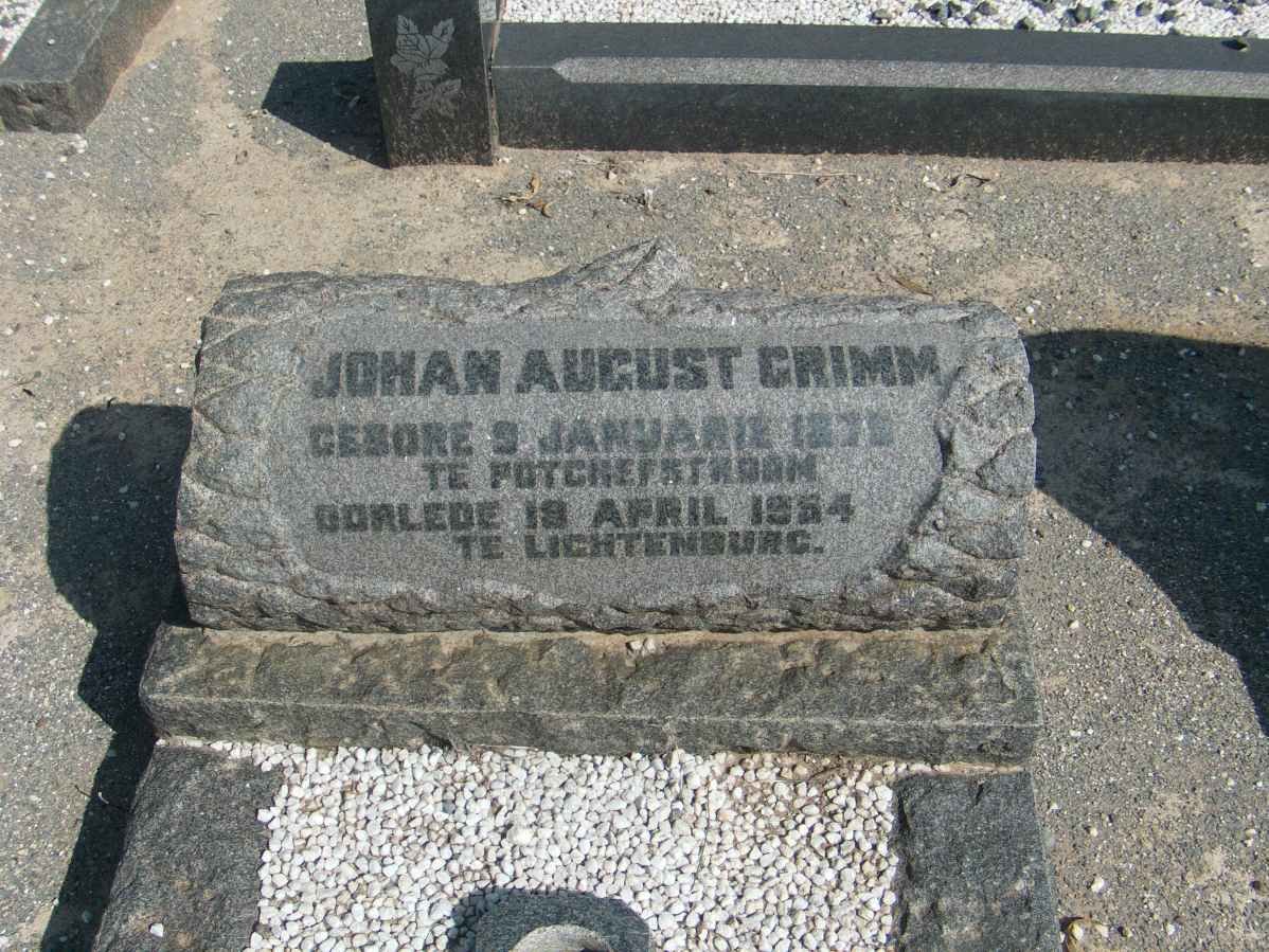 GRIMM Johan August 1878-1954