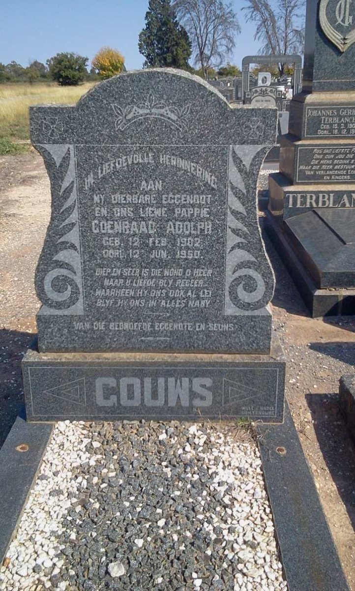 GOUWS Coenraad Adolph 1902-1950