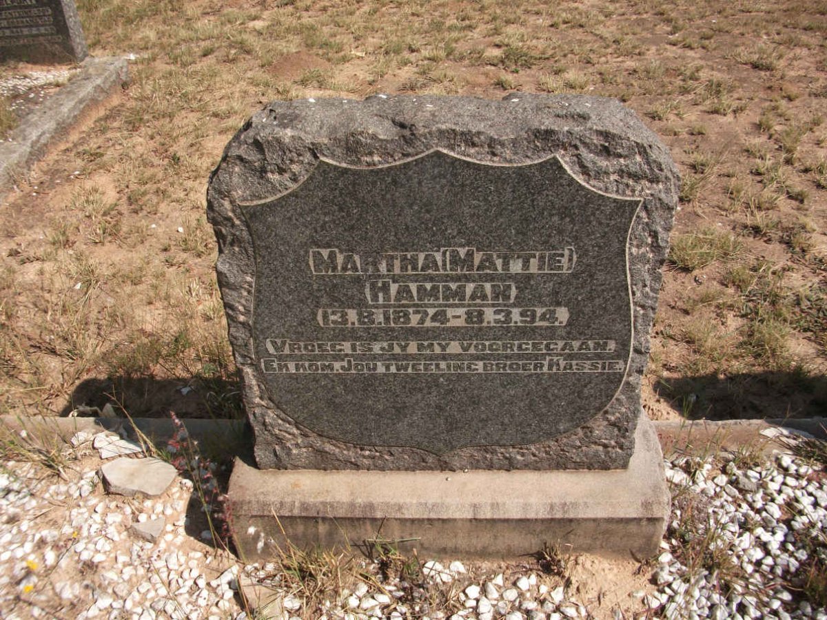HAMMAN Martha 1874-1894