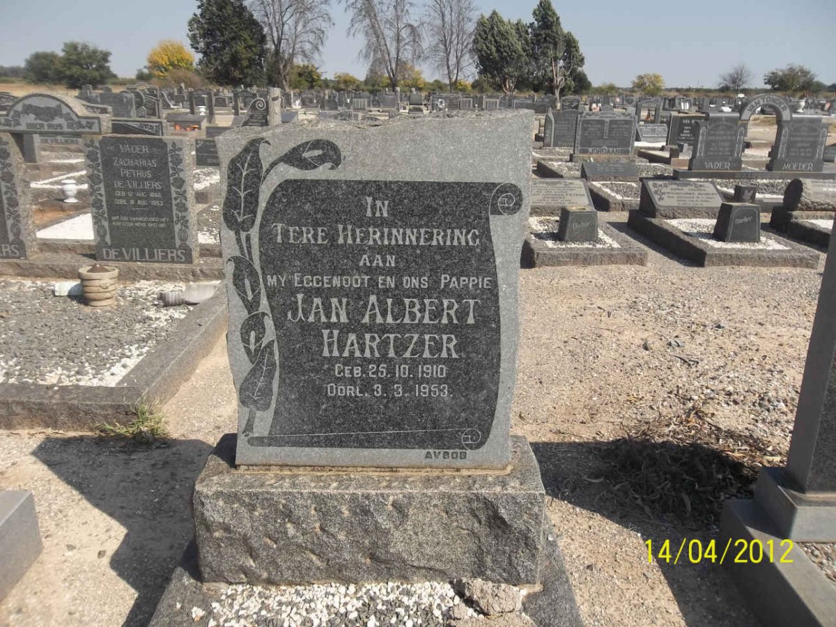 HARTZER Jan Albert 1910-1953