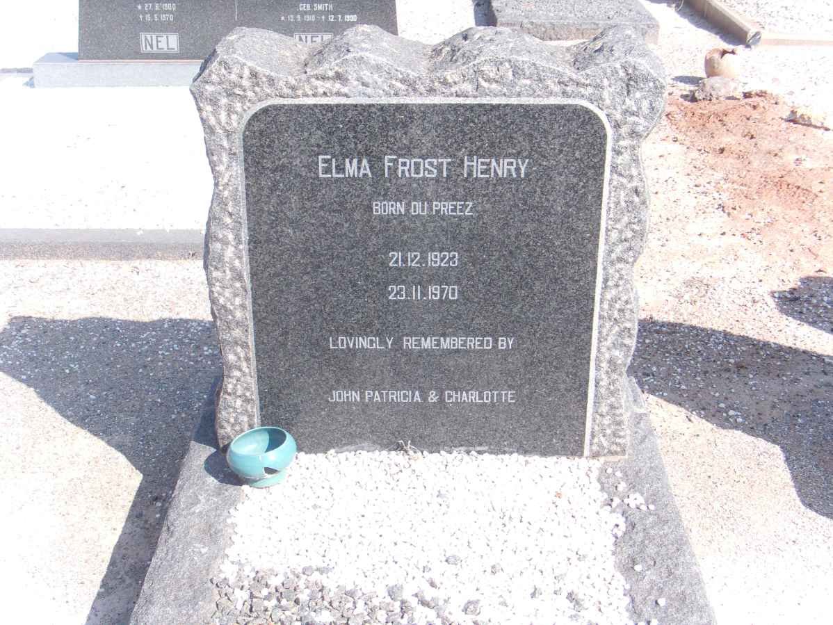 HENRY Elma Frost nee DU PREEZ 1923-1970