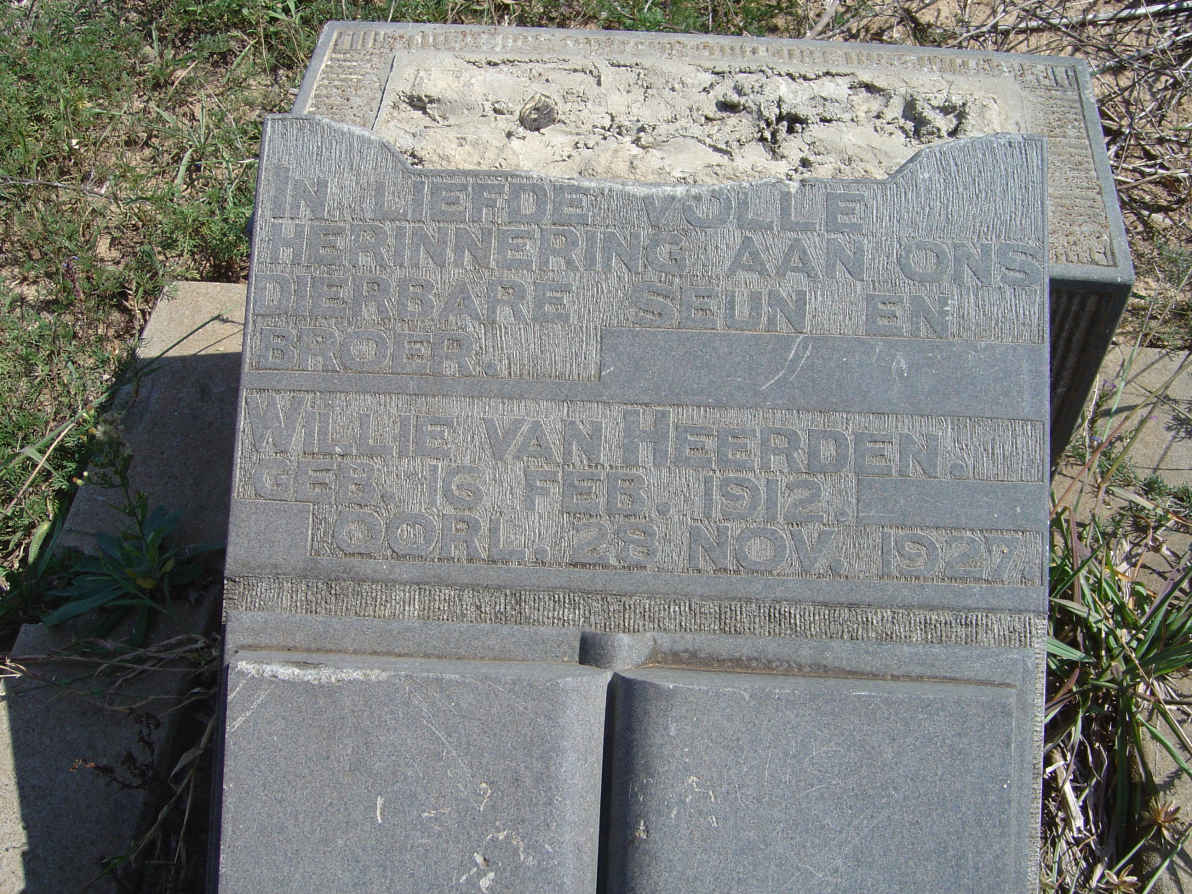 HEERDEN Willie, van 1912-1927