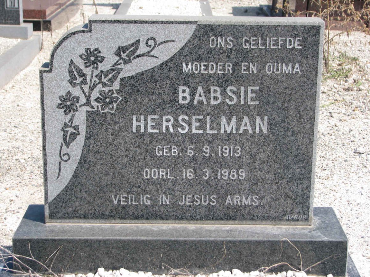 HERSELMAN Babsie 1913-1989