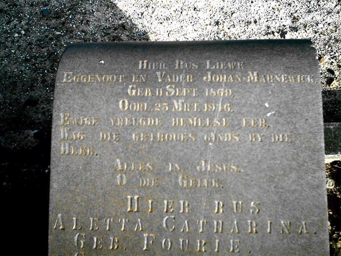 HEEVER Johan Marnewick, van den 1869-1946
