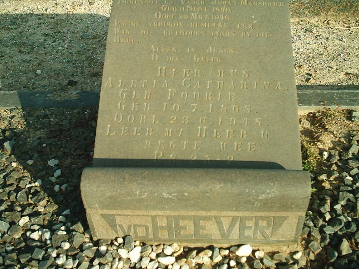 HEEVER Aletta Catharina, van den nee FOURIE 1865-1948_1