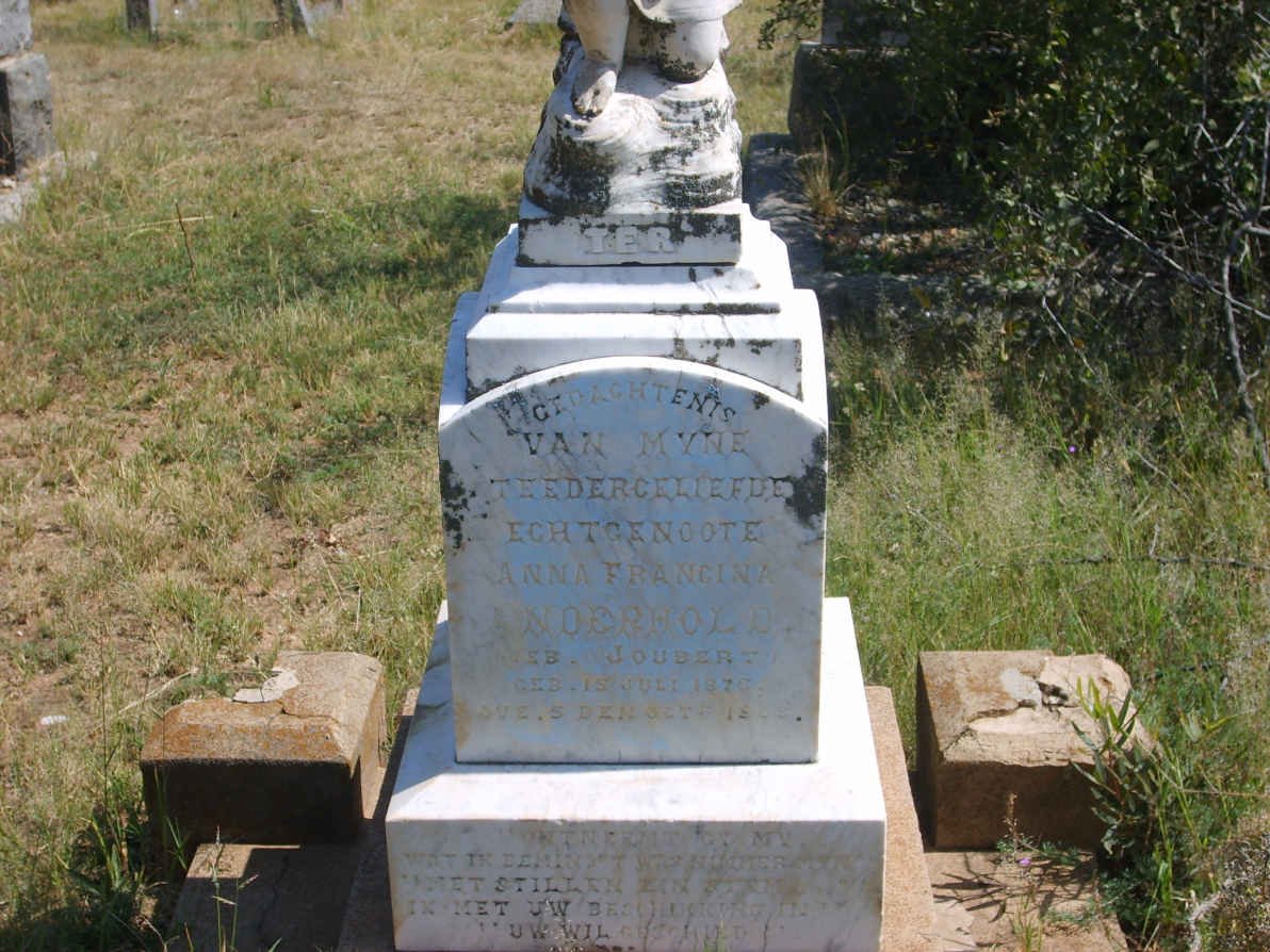 HOFF Anna Francina, van der nee JOUBERT 187?-