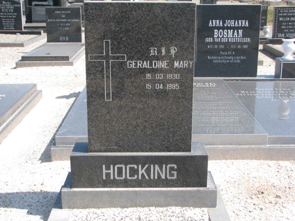 HOCKING Geraldine Mary 1930-1985