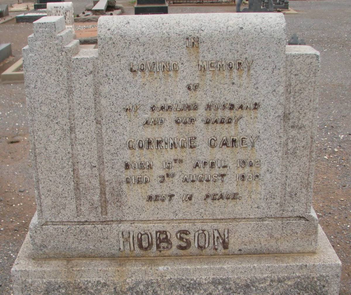 HOBSON Gorringe Carey 1902-1939