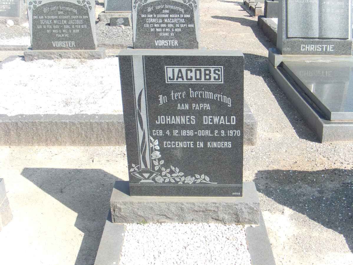 JACOBS Johannes Dewald 1896-1970