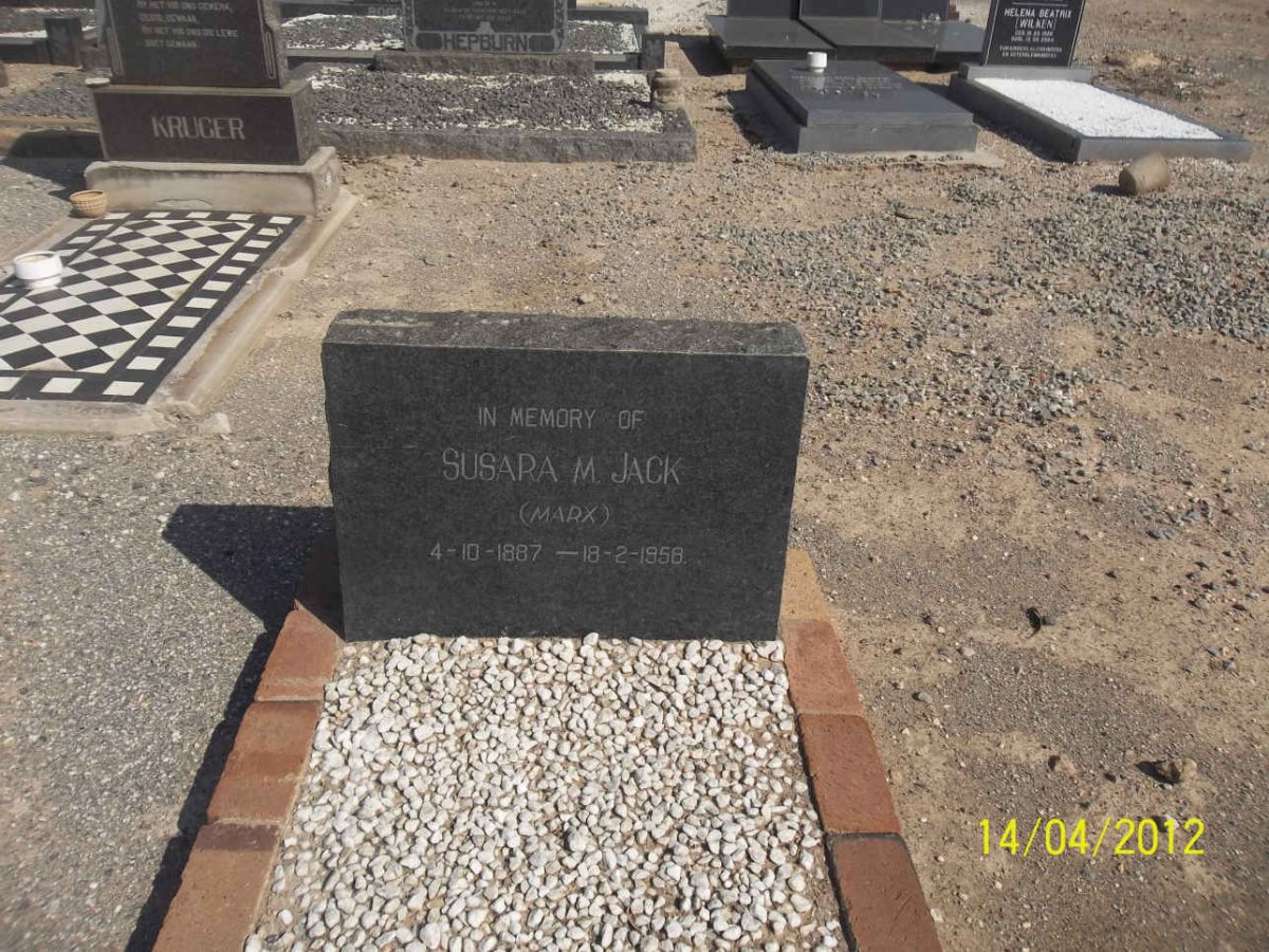 JACK Susara M. nee MARX 1887-1958