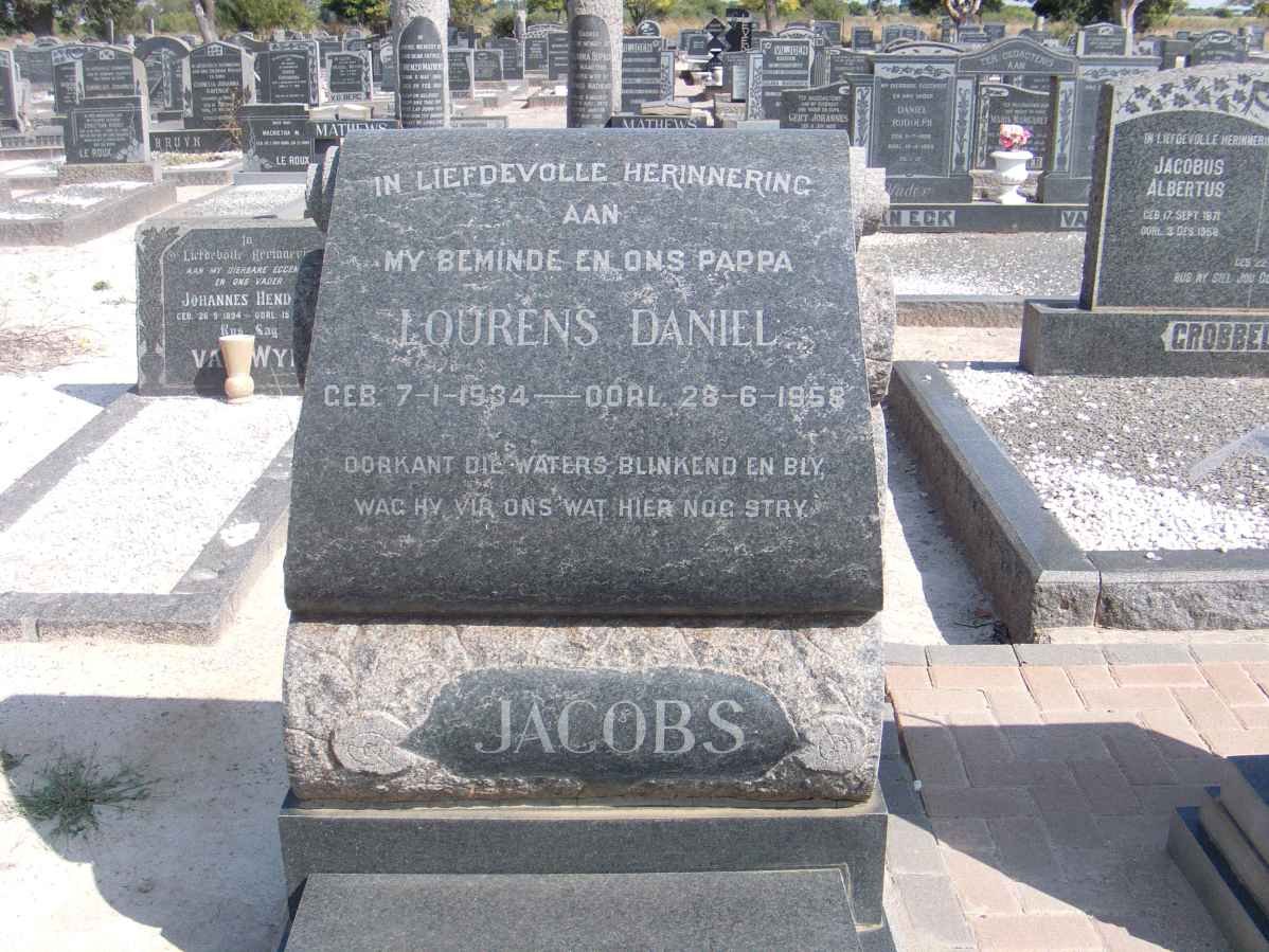 JACOBS Lourens Daniel 1934-1958