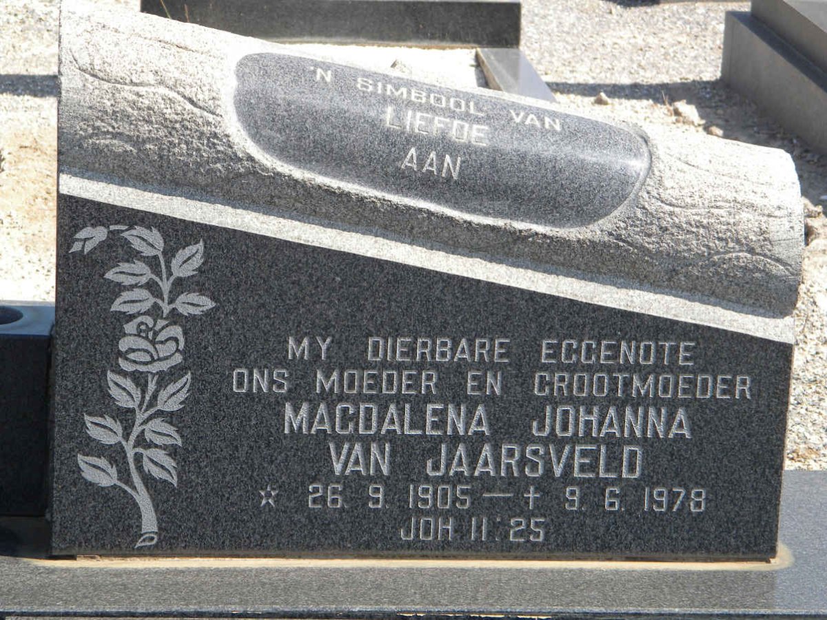 JAARSVELD Magdalena Johanna, van 1905-1978