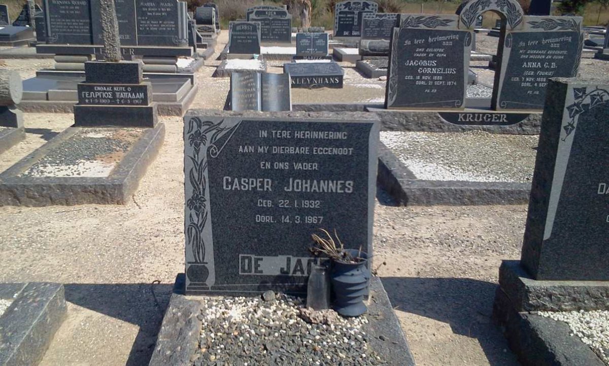 JAGER Casper Johannes, de 1932-1967