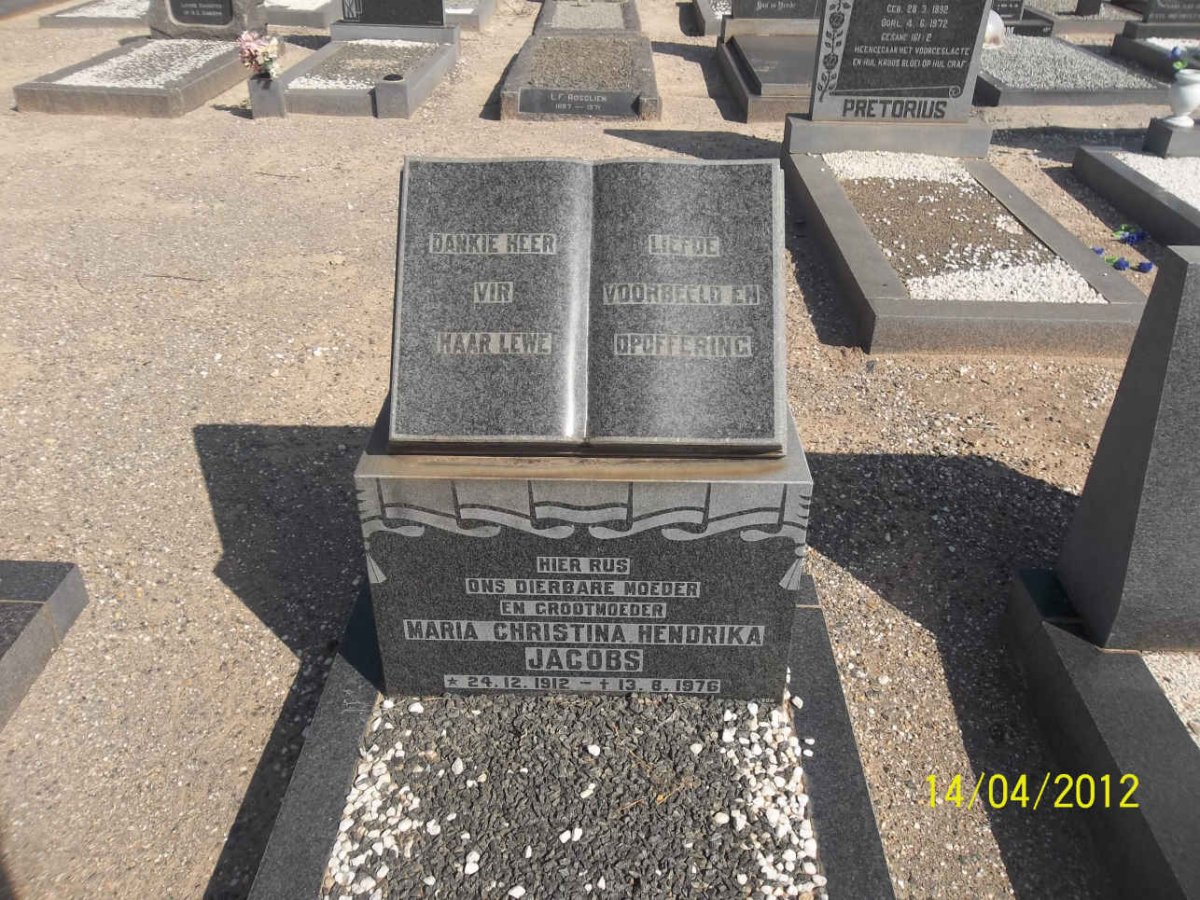 JACOBS Maria Christina Hendrika 1912-1976