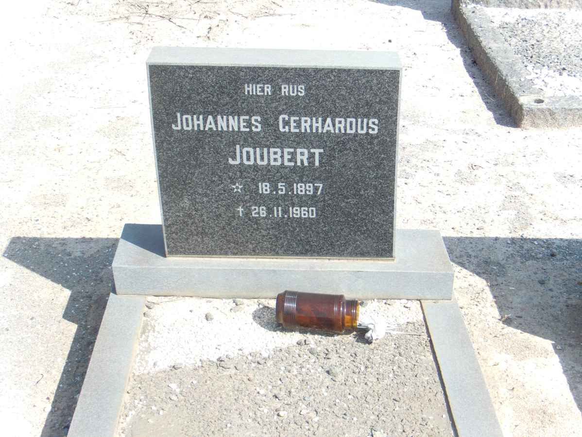 JOUBERT Johannes Gerhardus 1897-1960
