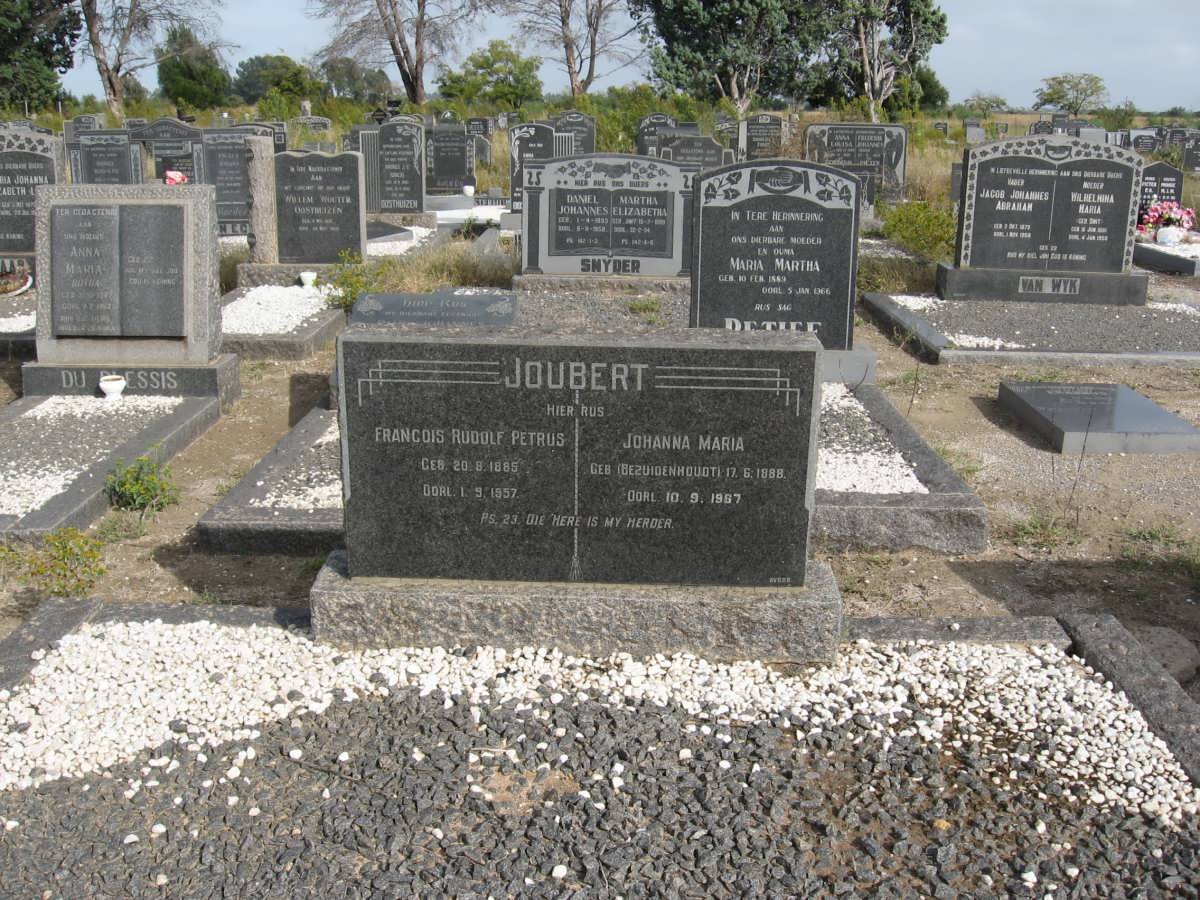 JOUBERT Francois Rudolf Petrus 1885-1957 &amp; Johanna Maria BEZUIDENHOUT 1888-1967