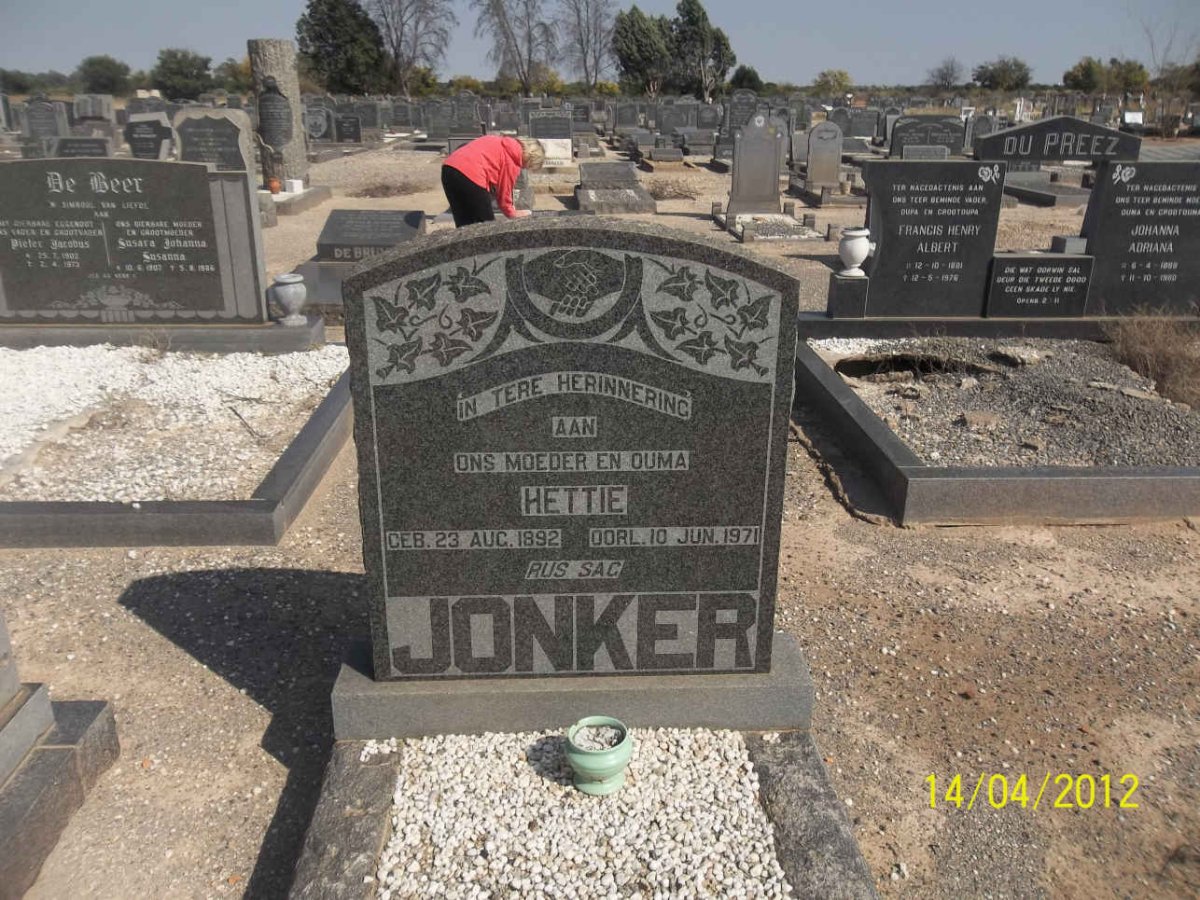 JONKER Hettie 1892-1971