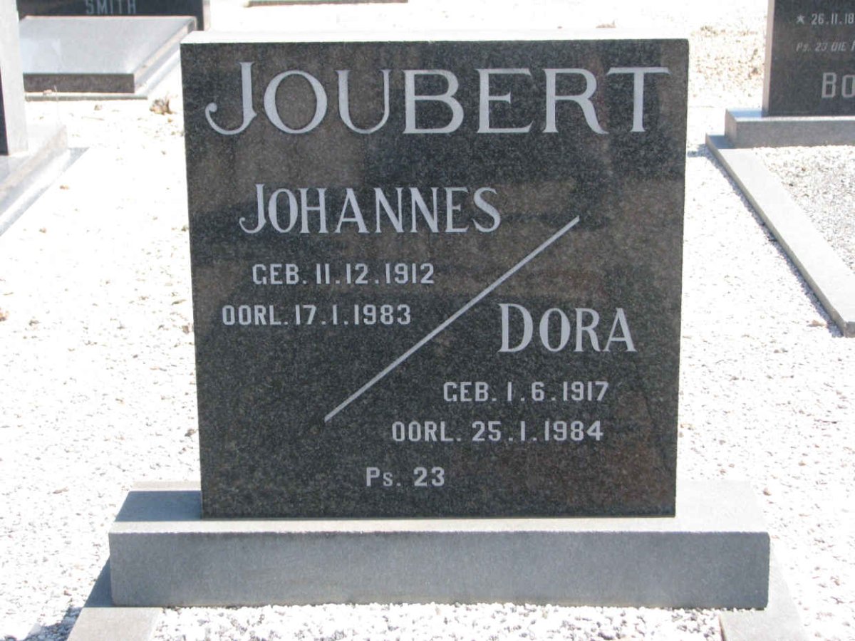 JOUBERT Johannes 1912-1983 &amp; Dora 1917-1984