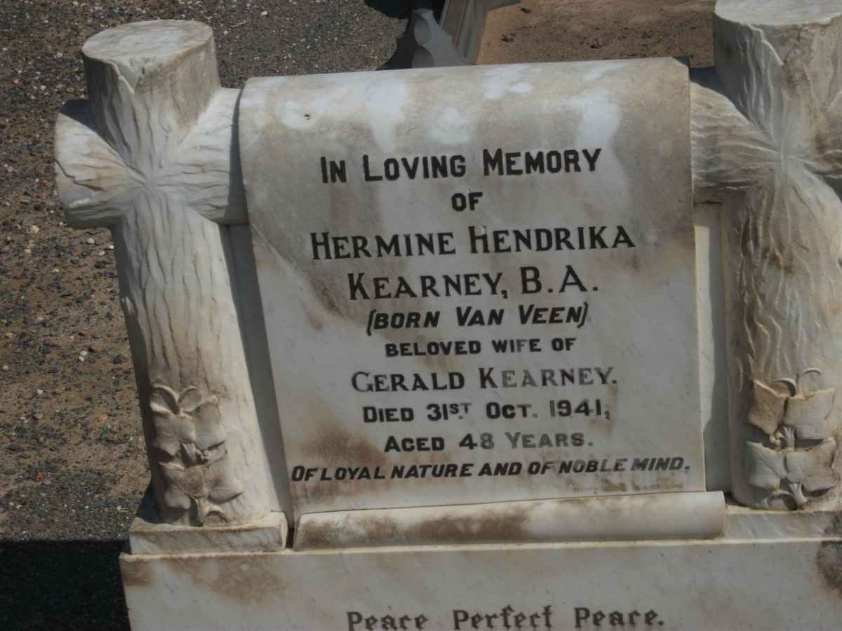 KEARNEY Hermine Hendrika nee VAN VEEN -1941