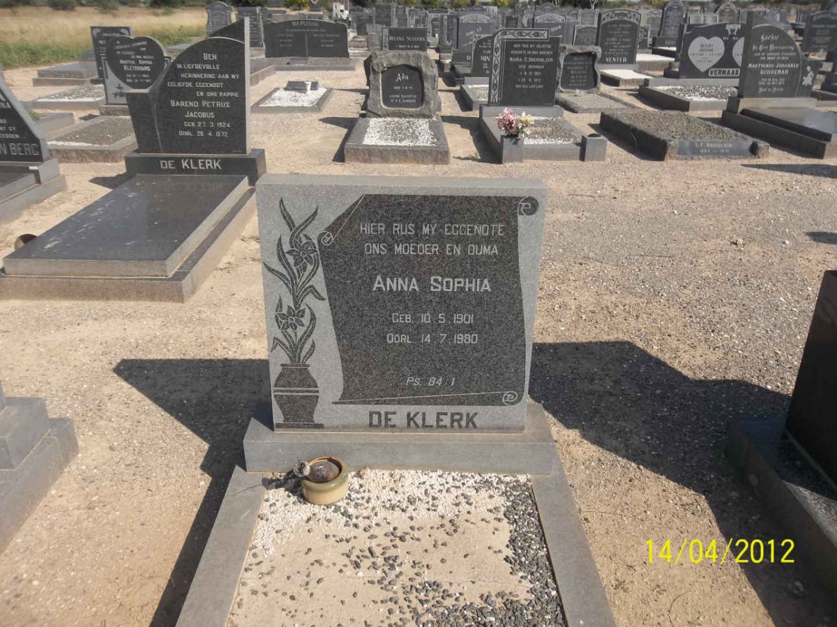 KLERK Anna Sophia, de 1901-1980