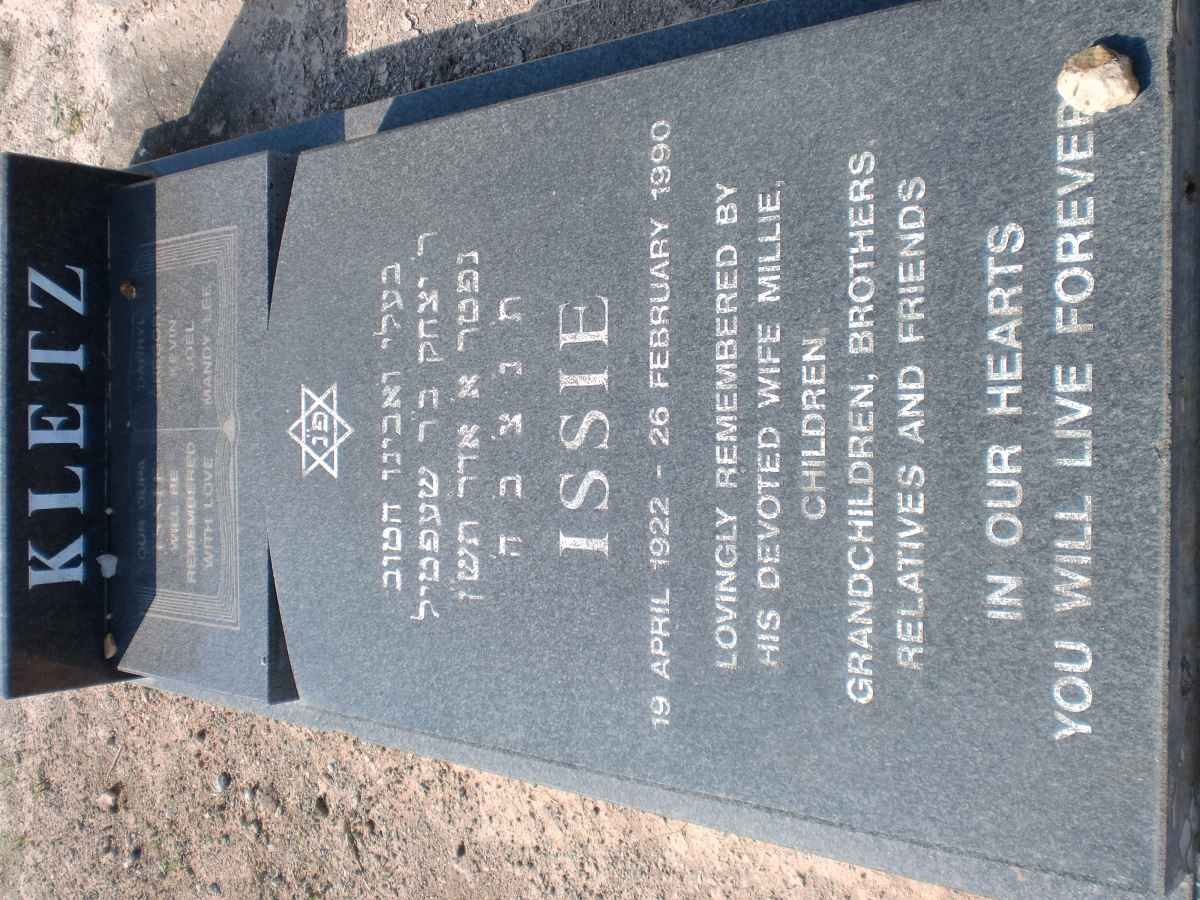KLETZ Issie 1922-1990