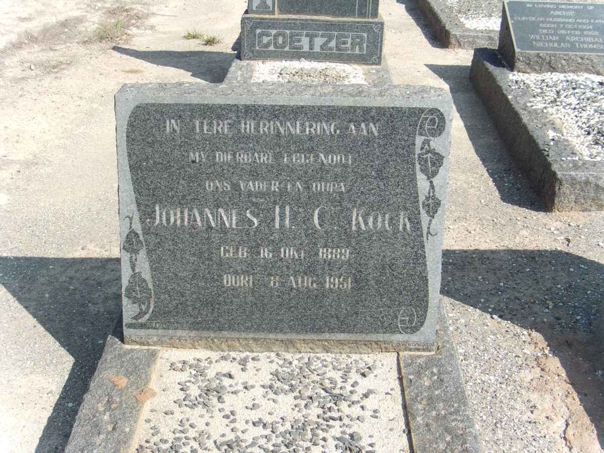 KOCK Johannes H.C. 1889-1951