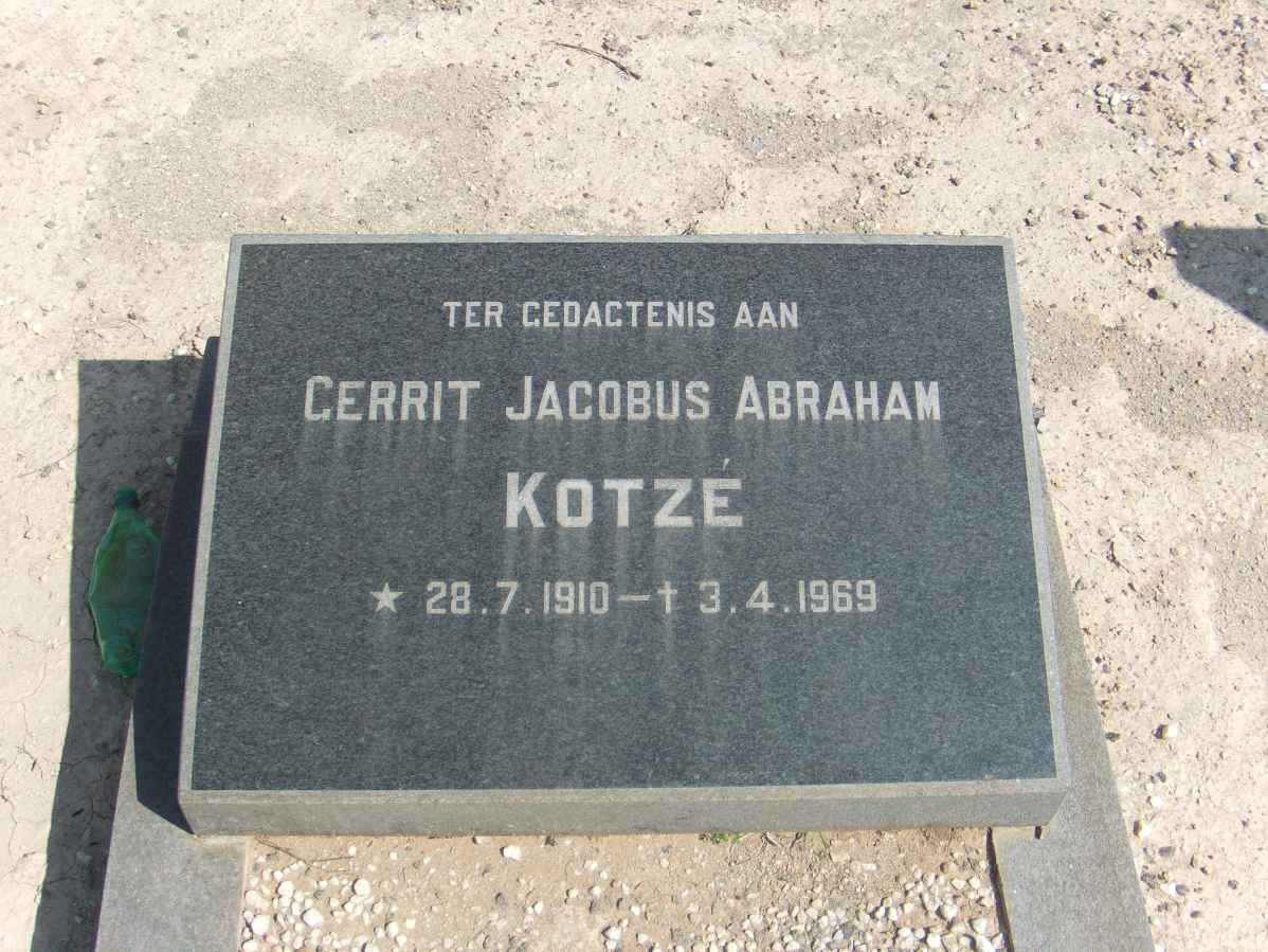 KOTZÉ Gerrit Jacobus Abraham 1910-1969