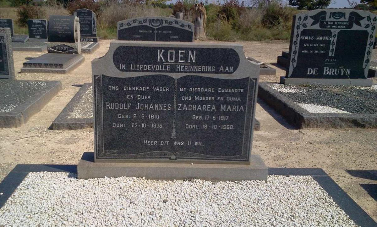 KOEN Rudolf Johannes 1910-1975 &amp; Zacharea Maria 1917-1968